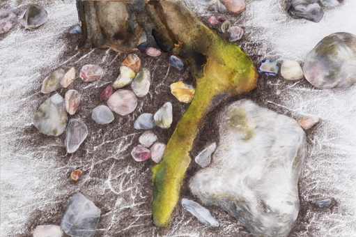 Stenen onder mijn wortels IV, Aquarel en