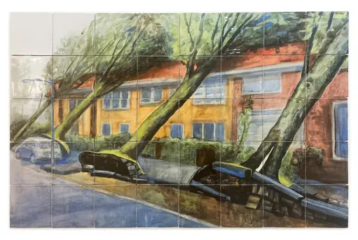 Storm Poly, 2023, print op keramische te